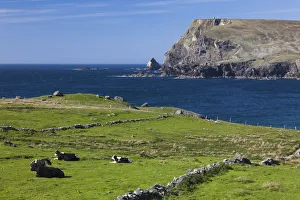 Ireland, County Donegal, Glencolumbkille, view of Glen Head Ireland, County Donegal, Glencolumbkille, view of Glen Head