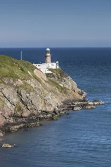 Ireland, County Fingal, Howth, Baily Lighthouse, elevated view, dusk Ireland, County Fingal, Howth, Baily Lighthouse, elevated view, dusk