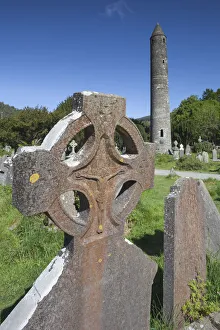 Ireland, County Wicklow, Glendalough, ancient monastic settlement started by St. Kevin Ireland, County Wicklow, Glendalough, ancient monastic settlement started by St. Kevin