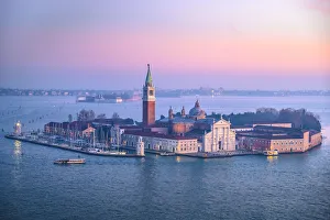 Island of San Giorgio at dusk. Venice, Veneto, Italy Island of San Giorgio at dusk. Venice, Veneto, Italy