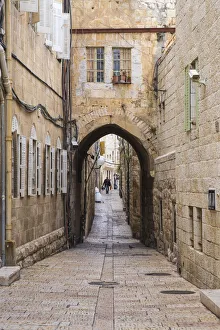 Israel, Jerusalem, Cobbled street in the Jewish Quarter Israel, Jerusalem, Cobbled street in the Jewish Quarter