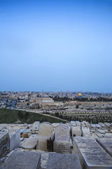 Israel, Jerusalem, View of Mount of Olives and Dome of the Rock Israel, Jerusalem, View of Mount of Olives and Dome of the Rock