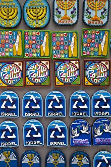 Israel, Upper Galilee, Tsfat, Synagogue Quarter, souvenir fridge magnets Israel, Upper Galilee, Tsfat, Synagogue Quarter, souvenir fridge magnets