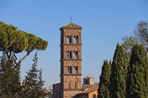 Italy, Lazio, Rome, The Roman Forum, Temple of Venus and Rome Italy, Lazio, Rome, The Roman Forum, Temple of Venus and Rome