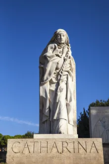 Italy, Lazio, Rome, Statue of Catharina Italy, Lazio, Rome, Statue of Catharina