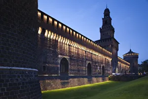 Italy, Lombardy, Milan, Castello Sforzesco castle Italy, Lombardy, Milan, Castello Sforzesco castle