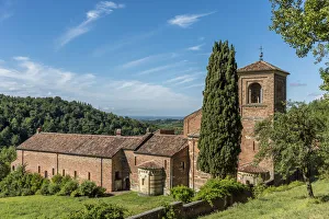 Italy, Piedmont, the abbey of Vezzolano, a romanesque building Italy, Piedmont, the abbey of Vezzolano, a romanesque building