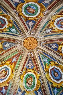 Italy, Piedmont, Lake Orta, Orta, Sacro Monti di San Francesco, Chapel 1, Ceiling Italy, Piedmont, Lake Orta, Orta, Sacro Monti di San Francesco, Chapel 1, Ceiling