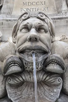 Italy, Rome, Piazza della Rotonda, Fountain Detail Italy, Rome, Piazza della Rotonda, Fountain Detail