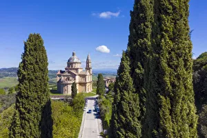 Italy, Tusany, Sanctuary San Biagio and Cypress Trees near Montepulciano Italy, Tusany, Sanctuary San Biagio and Cypress Trees near Montepulciano