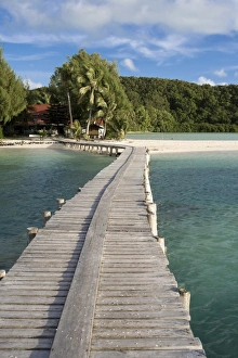 Jetty, Carp Island Resort, Palau, Micronesia Jetty, Carp Island Resort, Palau, Micronesia
