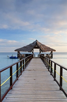 Jetty on Leleuvia Island, Lomaiviti Islands, Fiji Jetty on Leleuvia Island, Lomaiviti Islands, Fiji