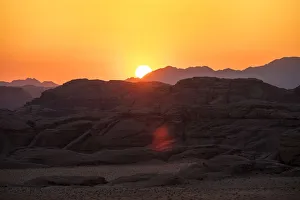 Jordan, Aqaba Governorate, Wadi Rum. Wadi Rum Protected Area, UNESCO World Heritage Site Jordan, Aqaba Governorate, Wadi Rum. Wadi Rum Protected Area, UNESCO World Heritage Site