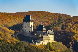 Karlstejn Castle in autumn, Karlstejn, Beroun District, Central Bohemian Region, Czech Republic Karlstejn Castle in autumn, Karlstejn, Beroun District, Central Bohemian Region, Czech Republic