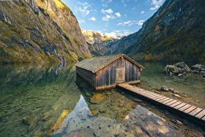 Lake Obersee, Berchtesgaden National Park, Berchtesgadener Land, Bavaria, Germany Lake Obersee, Berchtesgaden National Park, Berchtesgadener Land, Bavaria, Germany