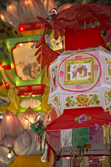 Lanterns at Wishing Tree Festival at Chinese New Year, Tai Po, New Territories, Hong Kong Lanterns at Wishing Tree Festival at Chinese New Year, Tai Po, New Territories, Hong Kong