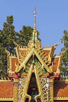 Laos, Vientiane, Wat Ong Teu Mahawihan, gate detail Laos, Vientiane, Wat Ong Teu Mahawihan, gate detail