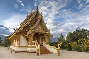 A Laotian style temple, Champasak, Laos A Laotian style temple, Champasak, Laos