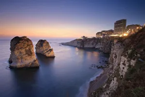 Lebanon, Beirut, the Corniche, Pigeon Rocks Lebanon, Beirut, the Corniche, Pigeon Rocks
