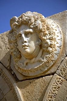 Libya; Tripolitania; Khums; The Head of the Medusa on arches in the Severan Forum at Libya; Tripolitania; Khums; The Head of the Medusa on arches in the Severan Forum at
