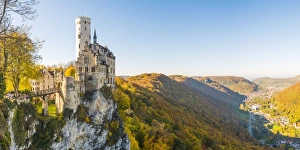 Prints of Liechtenstein Castle, (Wurttemberg), Reutlingen, Baden-Wurttemberg, Germany Liechtenstein Prints: Liechtenstein Castle Print, Reutlingen, Germany