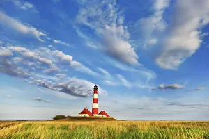 Westerhever Lighthouse Prints: Lighthouse Westerhever - Germany, Schleswig-Holstein, North Frisia, Eiderstedt