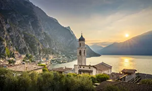 Limone del Garda village with historic lemon houses on Garda Lake Limone del Garda village with historic lemon houses on Garda Lake