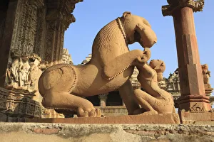 Lion Yali & sardula, Mahadeva Hindu temple, UNESCO World Heritage site, Khadjuraho Lion Yali & sardula, Mahadeva Hindu temple, UNESCO World Heritage site, Khadjuraho