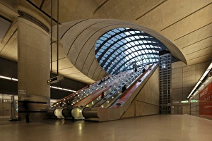 London Canary Wharf Tube Station as part of the Jubilee Line extension was designed by London Canary Wharf Tube Station as part of the Jubilee Line extension was designed by