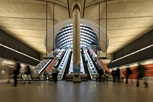 London Canary Wharf Tube Station as part of the Jubilee Line extension was designed by Norman Foster London Canary Wharf Tube Station as part of the Jubilee Line extension was designed by Norman Foster
