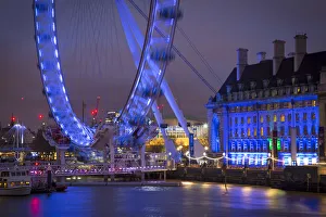 London Eye (Millennium Wheel) and former County Hall, South Bank, London, England London Eye (Millennium Wheel) and former County Hall, South Bank, London, England