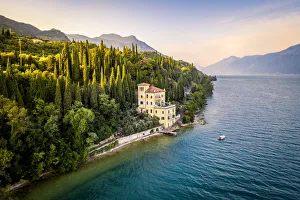 A lonely villa on the coast of Garda Lake. Toscolano Maderno, Brescia Province, Lombardy A lonely villa on the coast of Garda Lake. Toscolano Maderno, Brescia Province, Lombardy