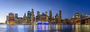 Lower Manhattan skyline and East River at dusk, Manhattan, New York, USA Lower Manhattan skyline and East River at dusk, Manhattan, New York, USA