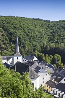 Luxembourg, Esch-sur-Sure, View of Esch-sur-Sure Luxembourg, Esch-sur-Sure, View of Esch-sur-Sure
