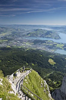 Luzern and Lake Luzurn from Pilatus, Luzern Canton, Switzerland Luzern and Lake Luzurn from Pilatus, Luzern Canton, Switzerland