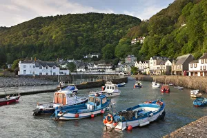 Lynmouth Harbour and boats, Exmoor National Park, Somerset, England Lynmouth Harbour and boats, Exmoor National Park, Somerset, England