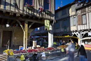 Market Day, Mirepoix, Ariege, Midi-Pyrenees, France Market Day, Mirepoix, Ariege, Midi-Pyrenees, France