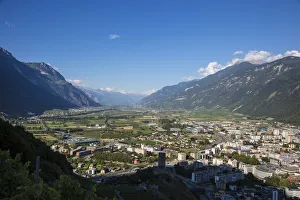 Martigny and the Rhone Valley, Valais, Switzerland Martigny and the Rhone Valley, Valais, Switzerland