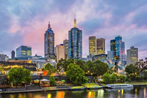 Melbourne, Victoria, Australia. Cityscape at dusk Melbourne, Victoria, Australia. Cityscape at dusk