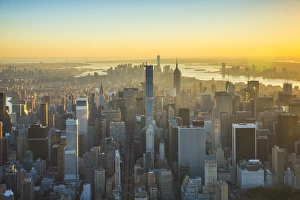 Midtown Manhattan and Lower Manhattan behind, New York City, New York, USA