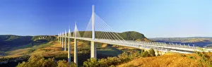 Millau Viaduct over the Tarn River Valley, Millau, France Millau Viaduct over the Tarn River Valley, Millau, France