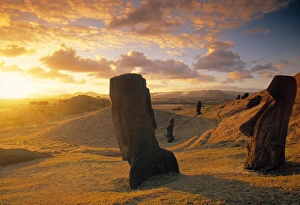 Prints of Moai Quarry, Easter Island, Chile Chile Prints: Moai Quarry Print, Easter Island, Chile