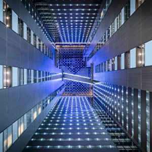 Modern architecture of the atrium in the Shinjuku NS Building, Tokyo, Japan Modern architecture of the atrium in the Shinjuku NS Building, Tokyo, Japan