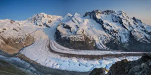 Valais Alps Mountain Scenery Prints: Monte Rosa range & Gornergletscher, Zermatt, Valais, Switzerland