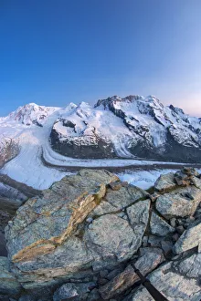 Swiss Alps Mountain Scenery Prints: Monte Rosa range & Gornergletscher, Zermatt, Valais, Switzerland