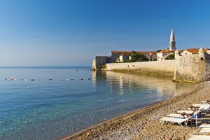 Montenegro, Budva, Old Town, Stari Grad, Beach Montenegro, Budva, Old Town, Stari Grad, Beach