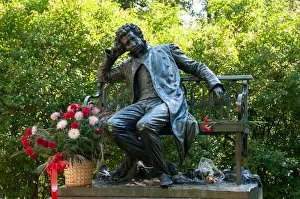 Monument to Alexander Pushkin in Tsarskoye Selo, Saint Petersburg, Russia Monument to Alexander Pushkin in Tsarskoye Selo, Saint Petersburg, Russia