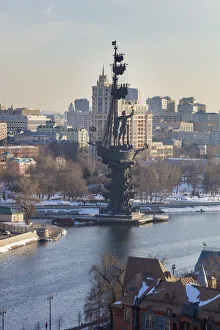 Monument to Peter the Great, cityscape, Moscow, Russia Monument to Peter the Great, cityscape, Moscow, Russia