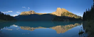 Mount Burgess and Emerald Lake at sunset, Yoho National Park, British Columbia, Canada Mount Burgess and Emerald Lake at sunset, Yoho National Park, British Columbia, Canada