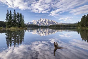Mount Rundle reflected in Two Jack Lake, Banff National Park, Alberta, Canada Mount Rundle reflected in Two Jack Lake, Banff National Park, Alberta, Canada